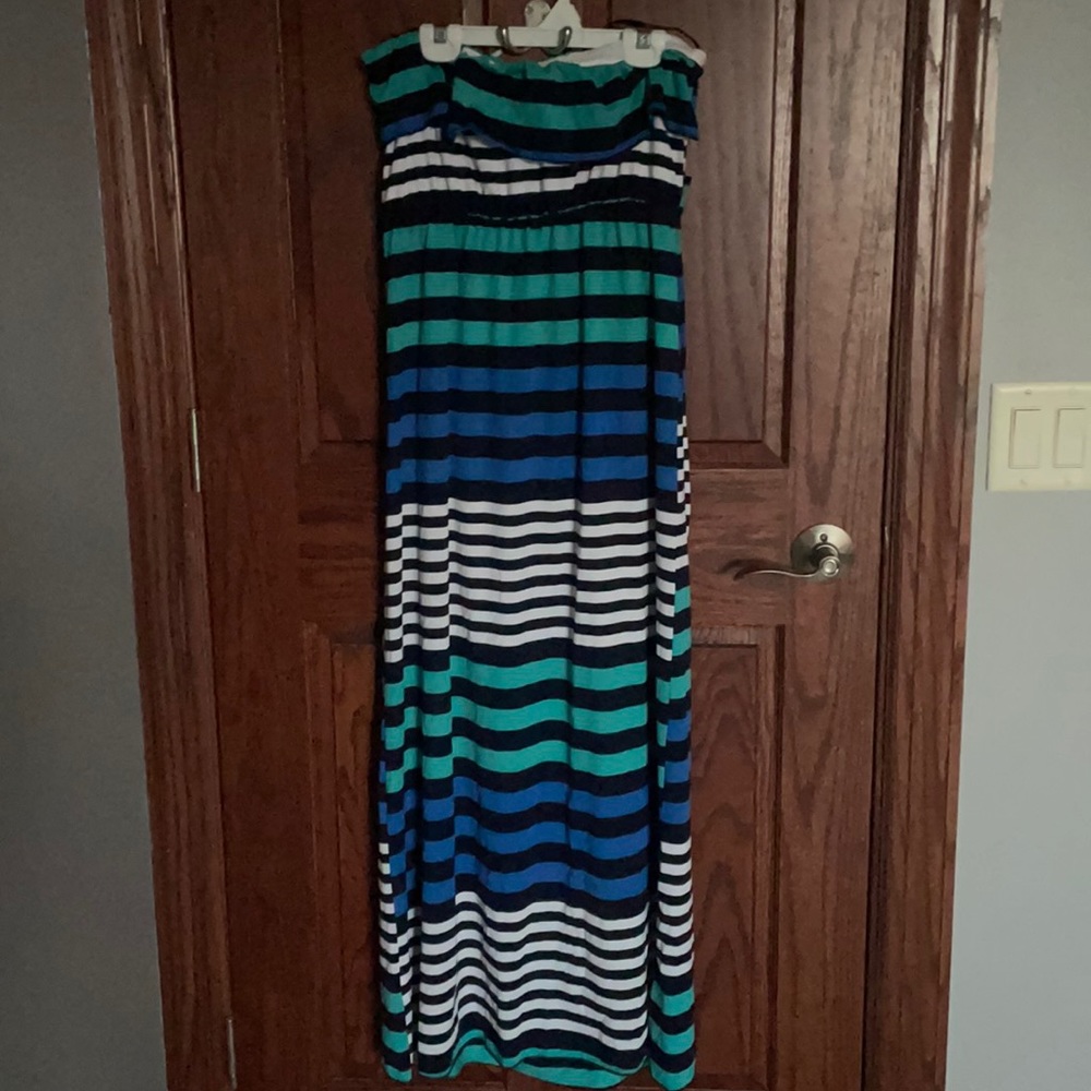 Strapless maxi dress